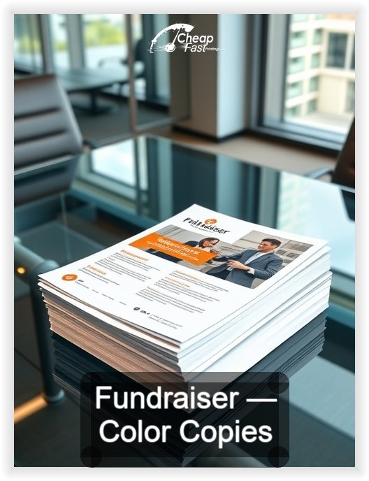 Fundraiser business card design sample