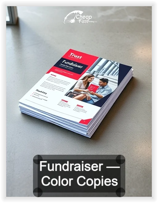 Fundraiser business card design sample