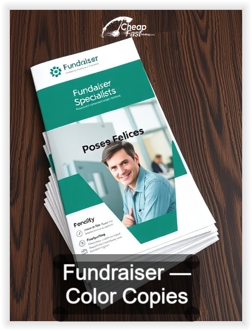 Fundraiser business card design sample