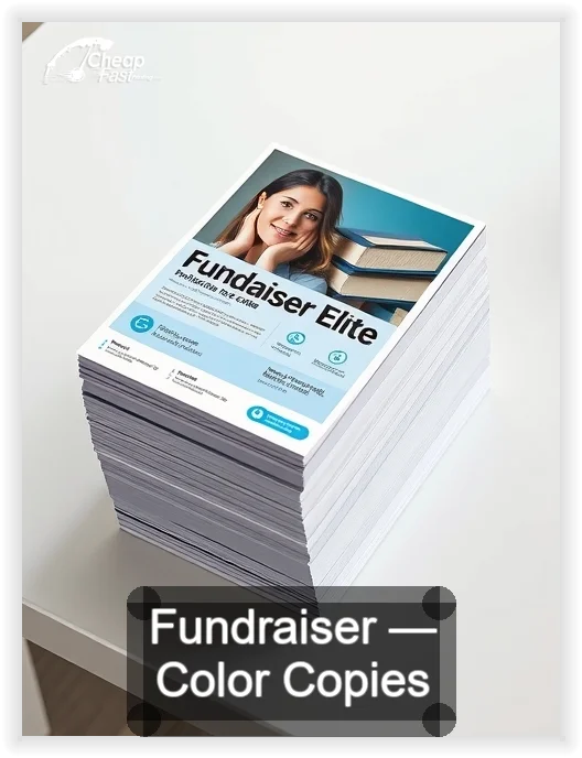 Fundraiser business card design sample