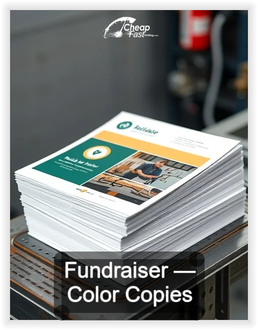 Fundraiser business card design sample