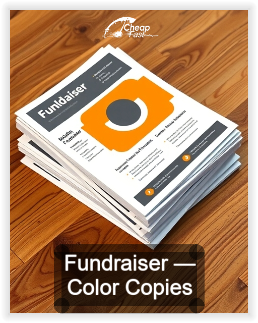 Fundraiser business card design sample