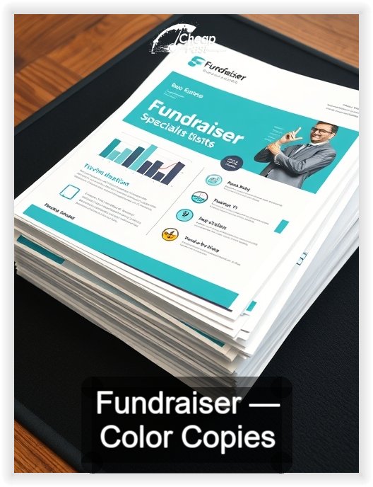 Fundraiser business card design sample