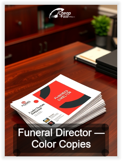 Funeral Director business card design sample
