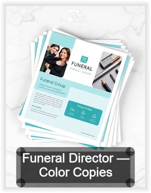 Funeral Director business card design sample