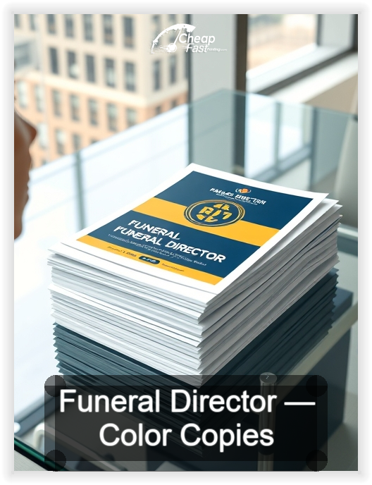 Funeral Director business card design sample
