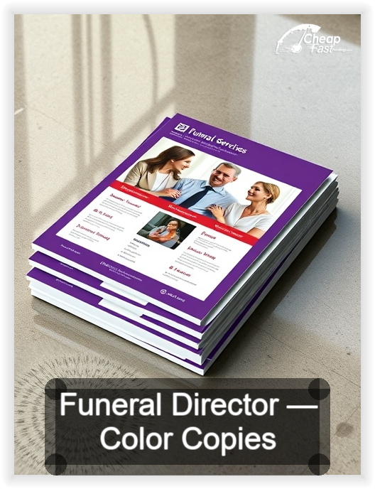 Funeral Director business card design sample