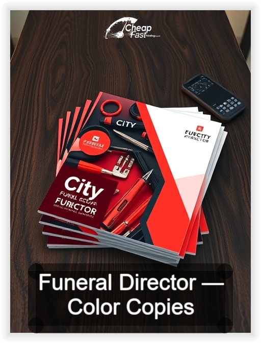 Funeral Director business card design sample