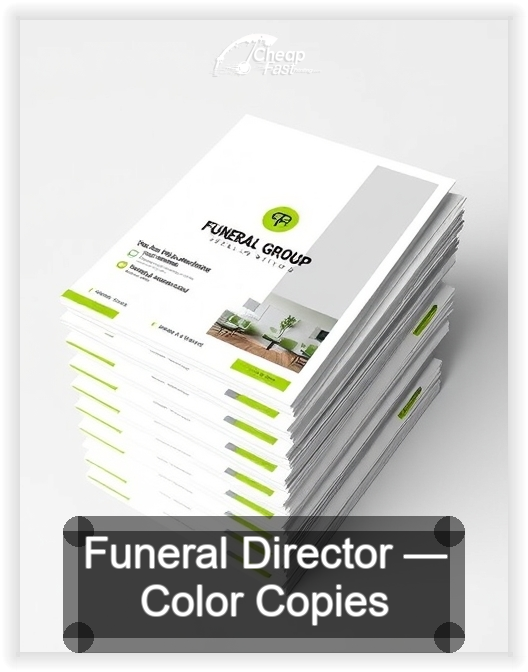 Funeral Director business card design sample