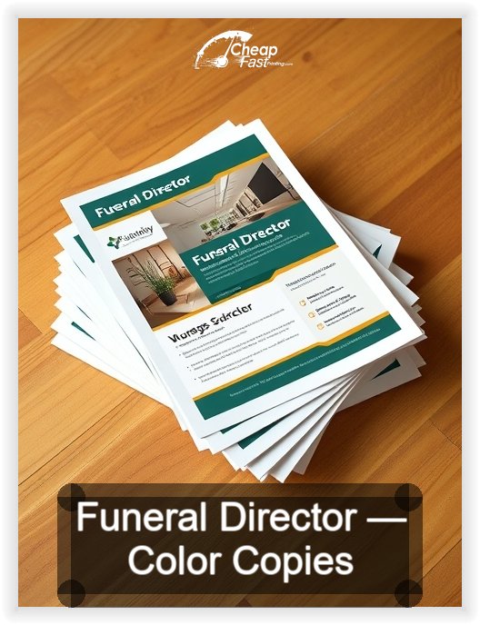 Funeral Director business card design sample