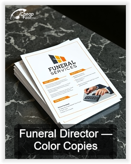 Funeral Director business card design sample