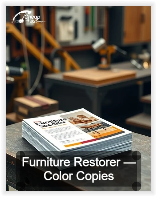 Furniture Restorer business card design sample