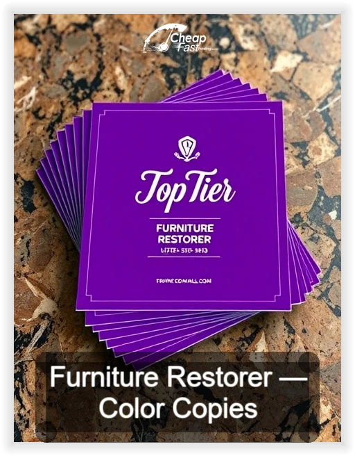Furniture Restorer business card design sample