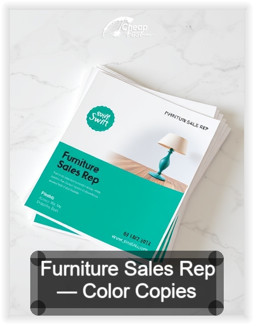 Furniture Sales Rep business card design sample