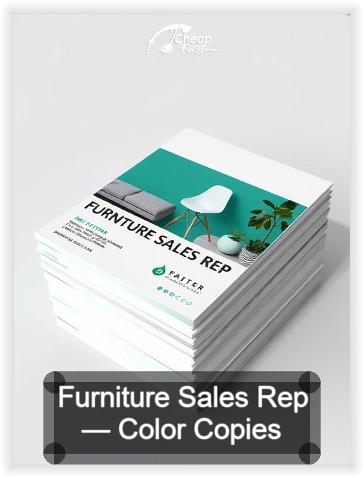 Furniture Sales Rep business card design sample