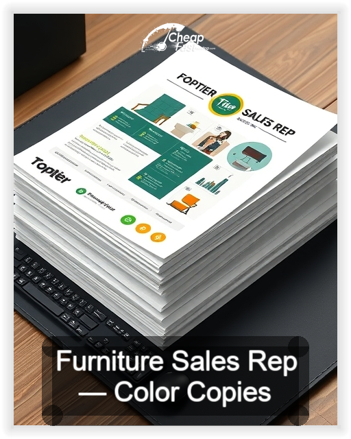 Furniture Sales Rep business card design sample