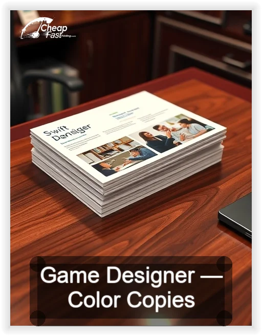 Game Designer business card design sample