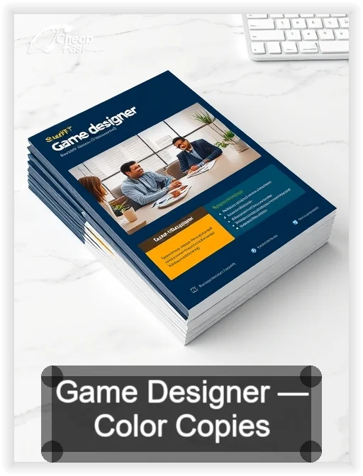 Game Designer business card design sample