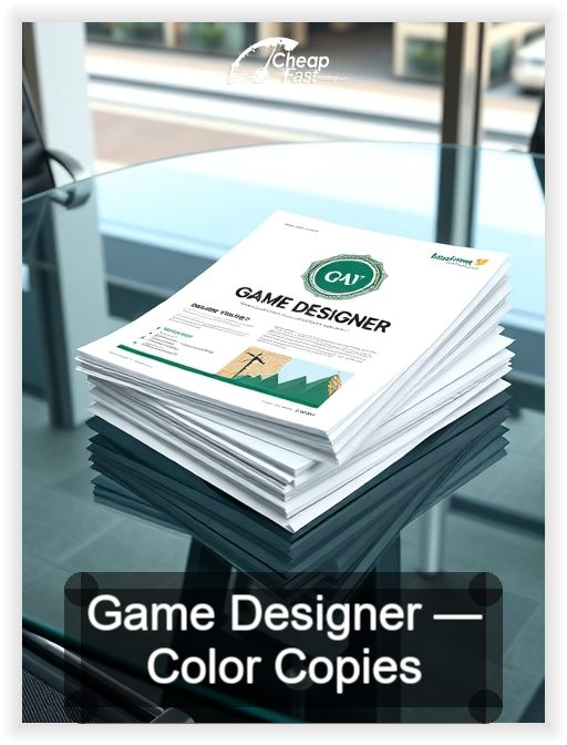 Game Designer business card design sample