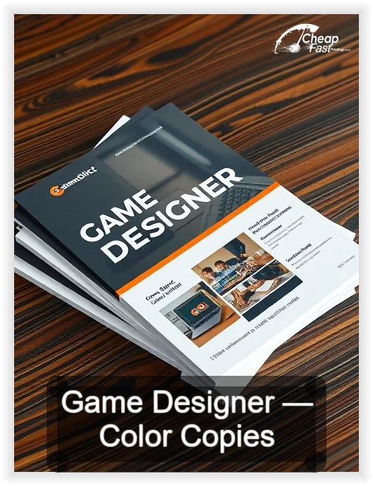 Game Designer business card design sample