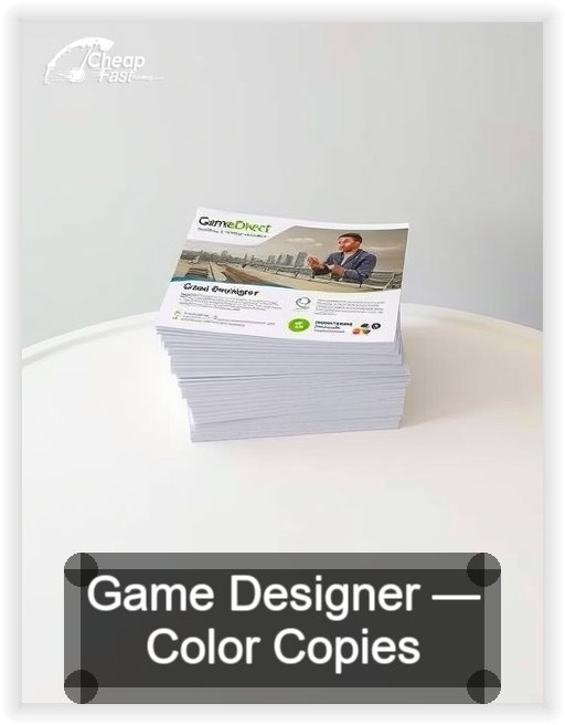 Game Designer business card design sample