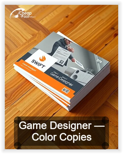Game Designer business card design sample