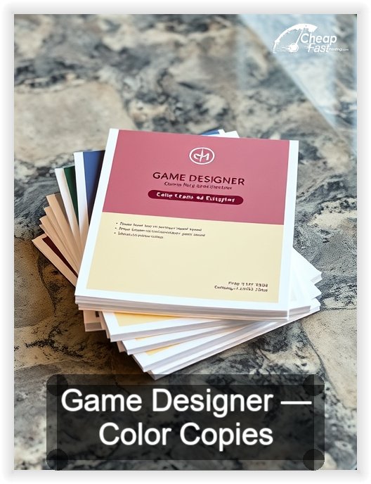 Game Designer business card design sample