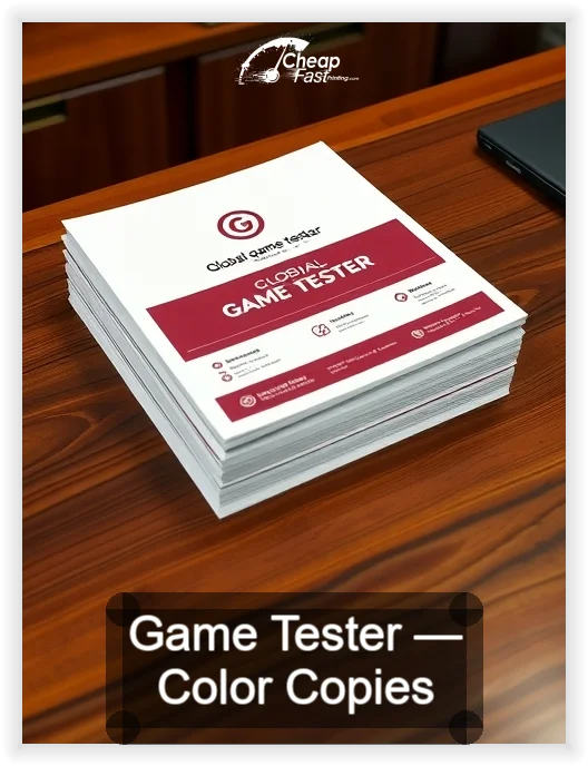 Game Tester business card design sample