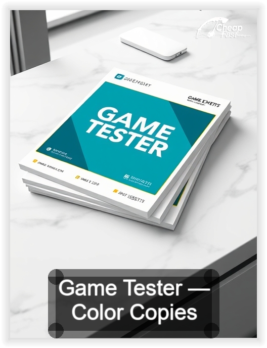 Game Tester business card design sample
