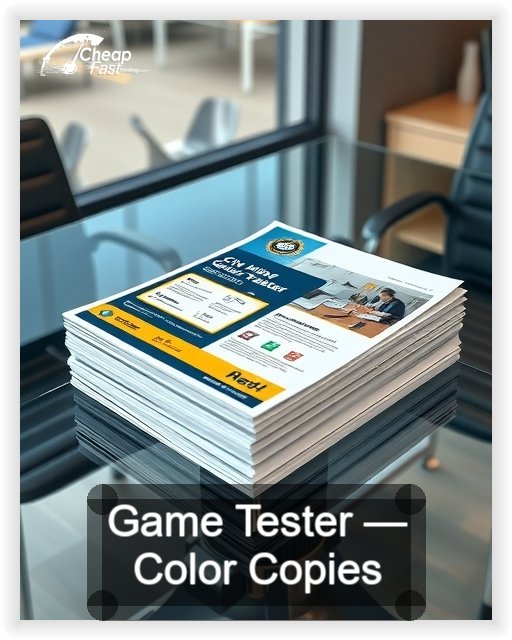 Game Tester business card design sample