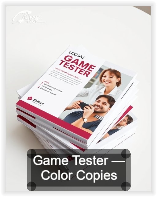 Game Tester business card design sample