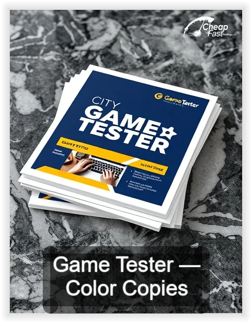 Game Tester business card design sample