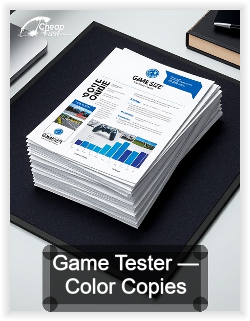 Game Tester business card design sample