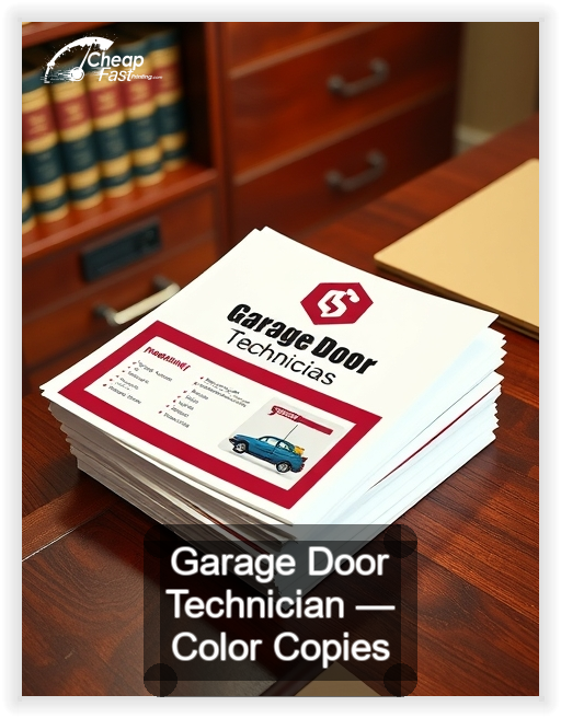 Garage Door Technician business card design sample
