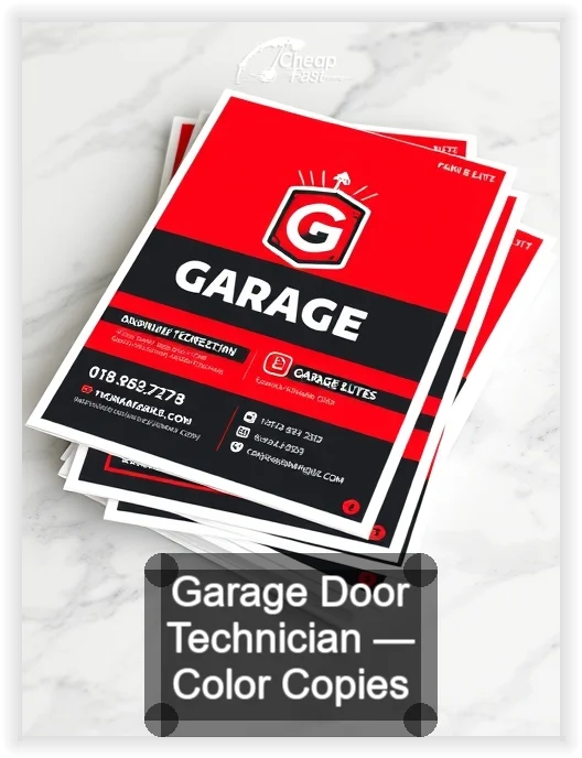 Garage Door Technician business card design sample