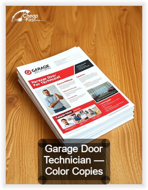 Garage Door Technician business card design sample