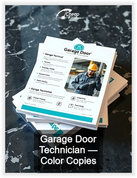 Garage Door Technician business card design sample