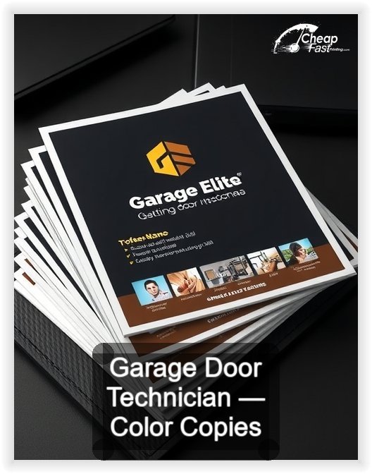 Garage Door Technician business card design sample