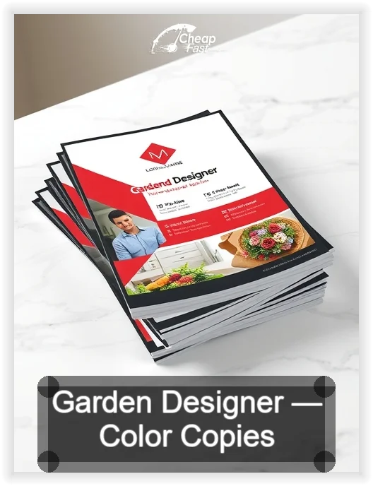 Garden Designer business card design sample