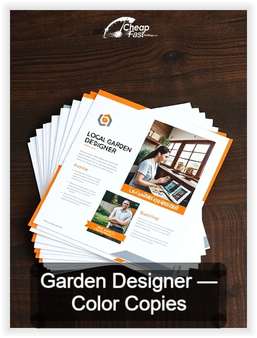 Garden Designer business card design sample
