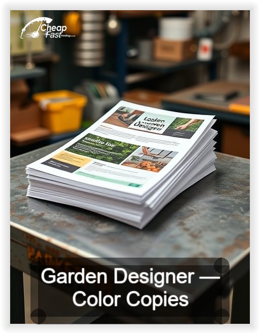 Garden Designer business card design sample