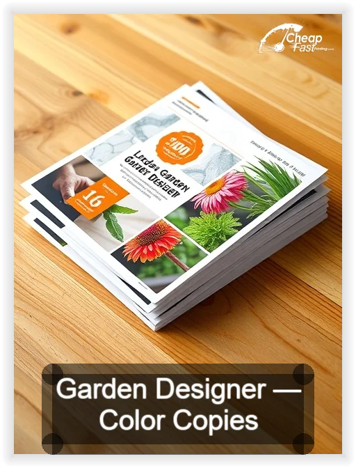 Garden Designer business card design sample