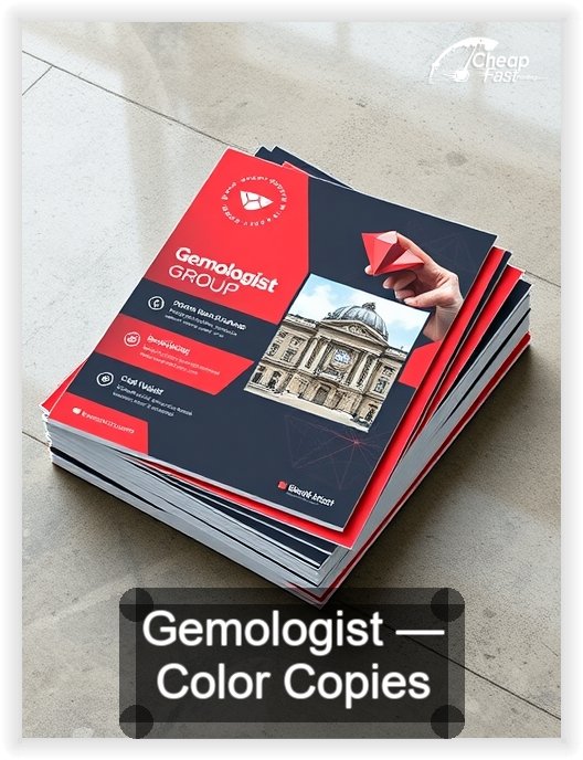 Gemologist business card design sample