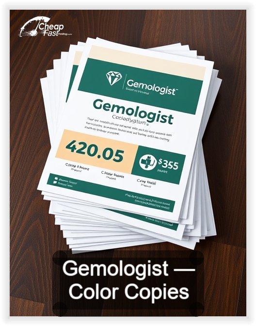 Gemologist business card design sample