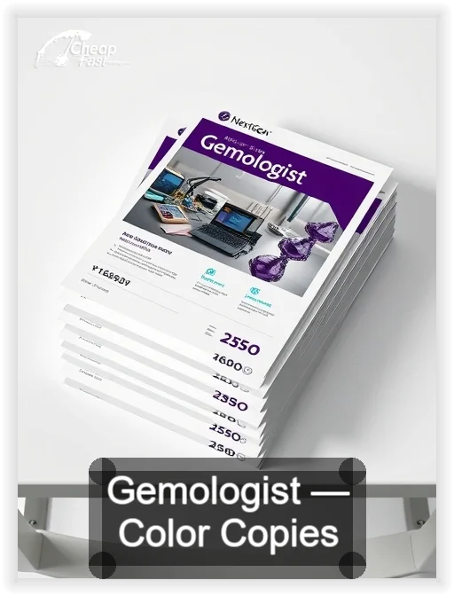 Gemologist business card design sample