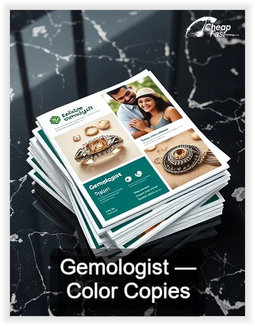 Gemologist business card design sample