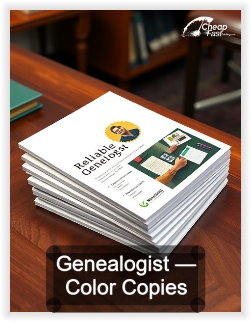 Genealogist business card design sample