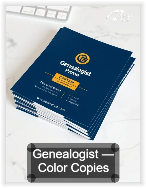 Genealogist business card design sample
