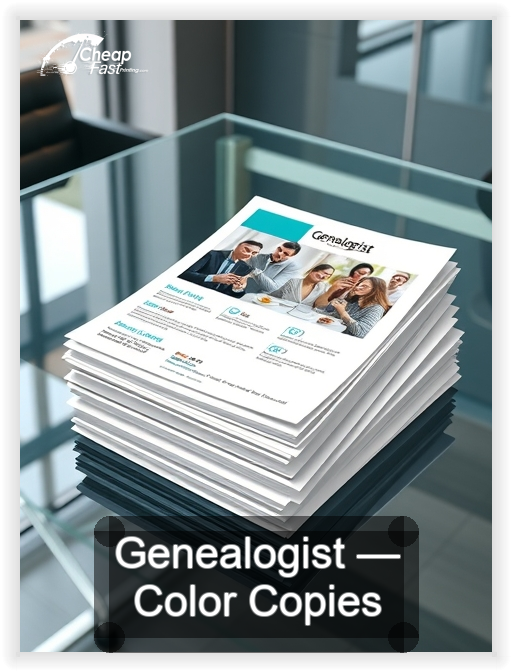 Genealogist business card design sample