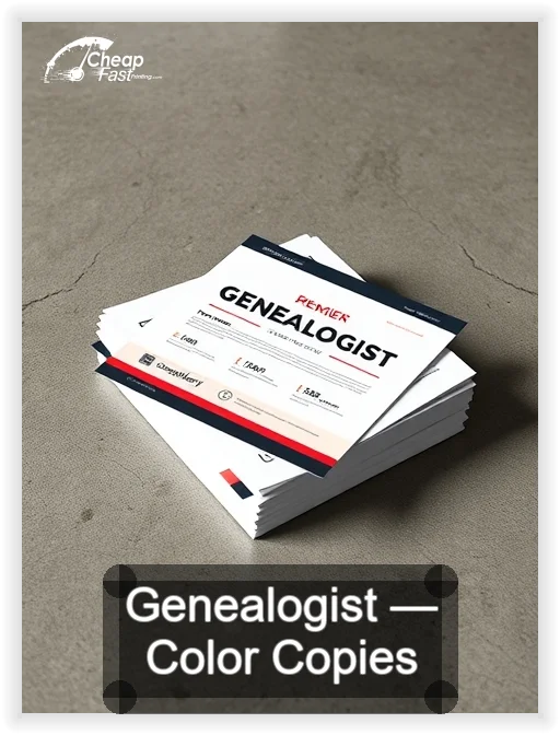 Genealogist business card design sample